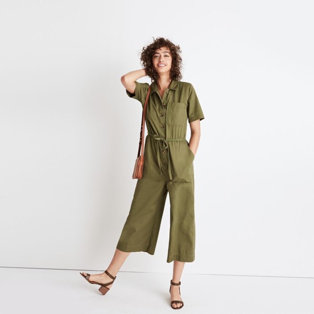 Wide Leg Utility Jumpsuit